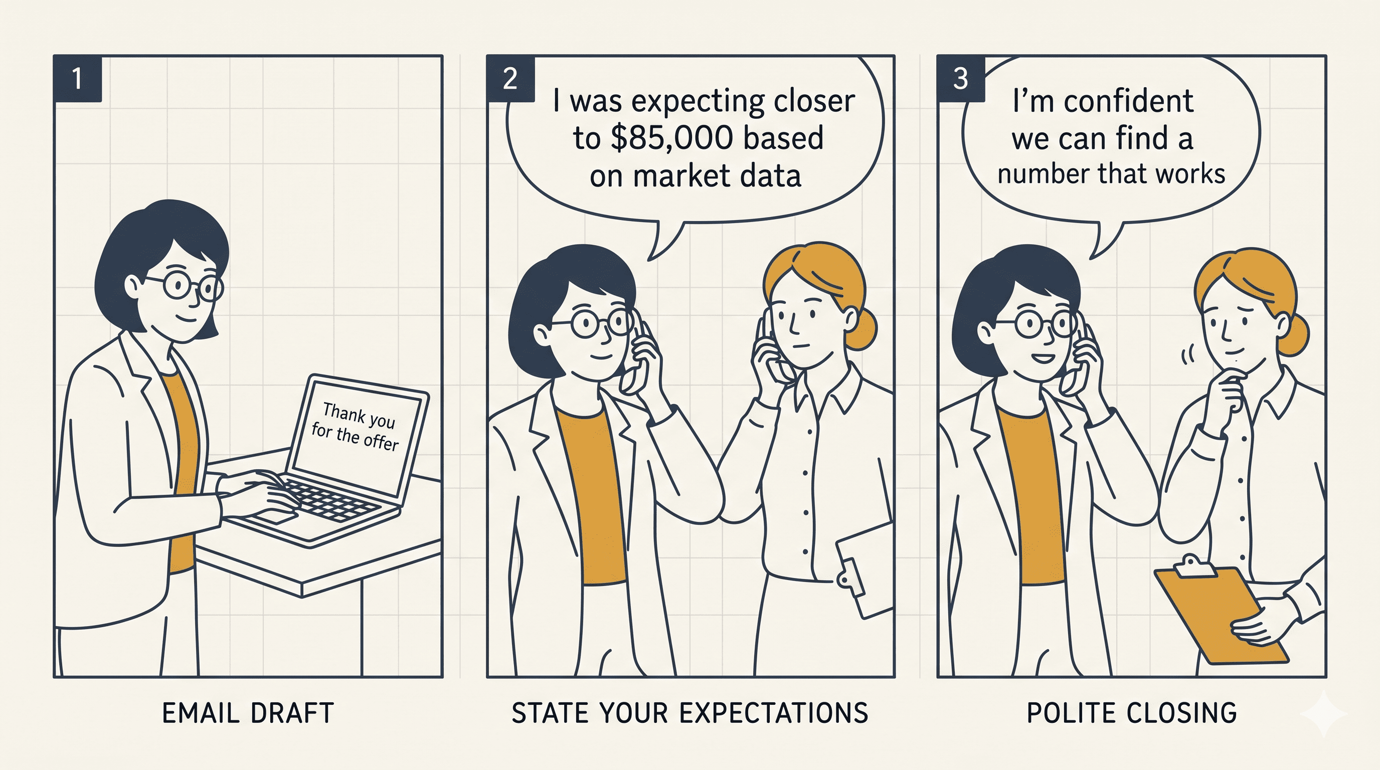 What to say: a counteroffer script and email that stays positive